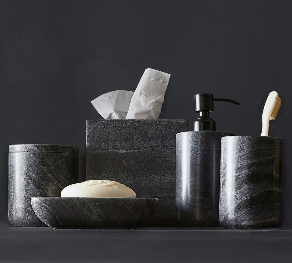 Black Marble Bath Accessories from Pottery Barn Australia