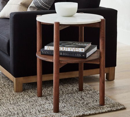 Bloomquist Round Marble Side Table Pottery Barn Australia Bloomquist Round Marble Side Table, Small Round Side Tables Australia