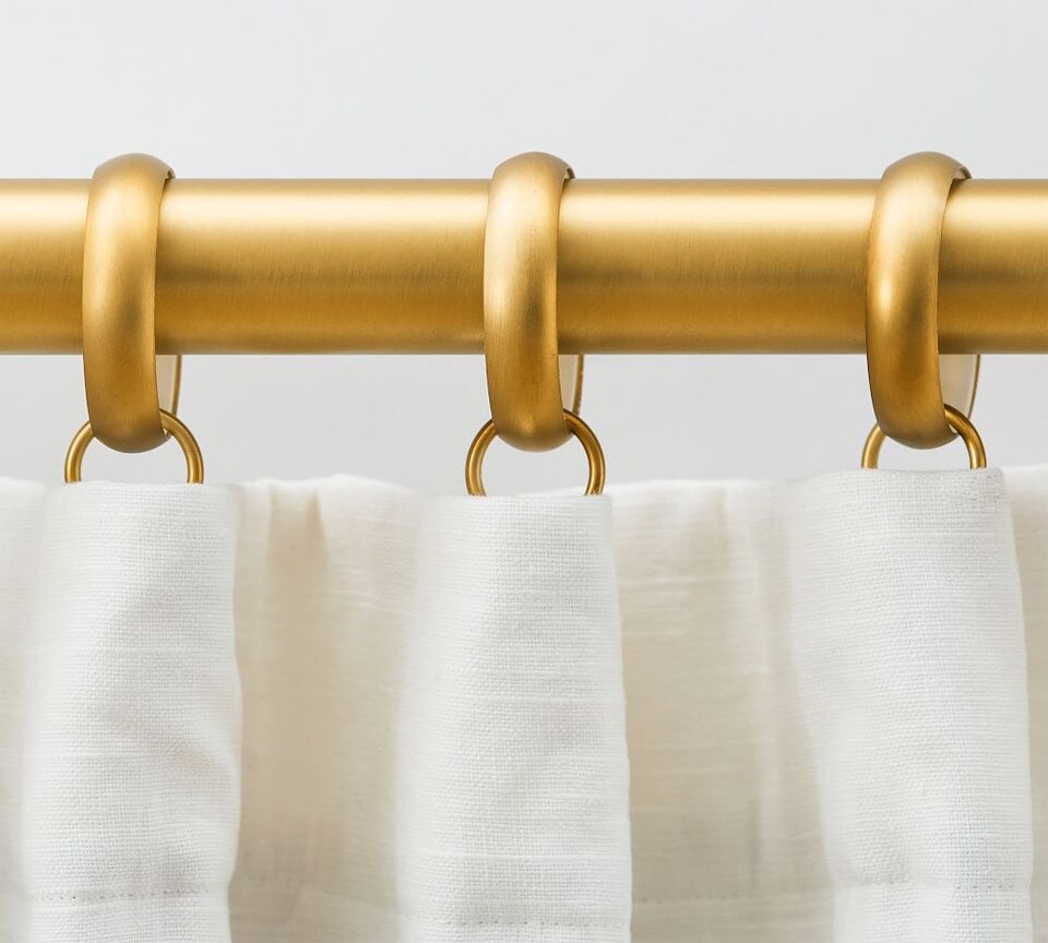 Brass Feather Weight Curtain Round Rings
