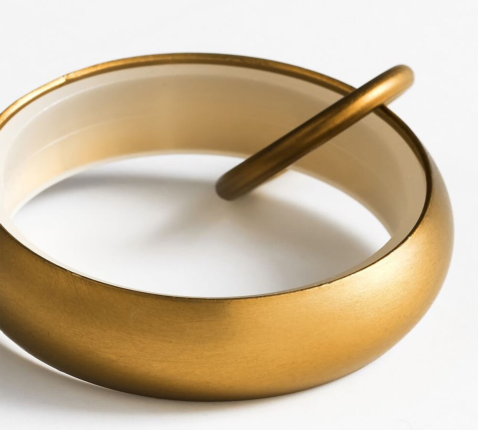 Brass Feather Weight Curtain Round Rings