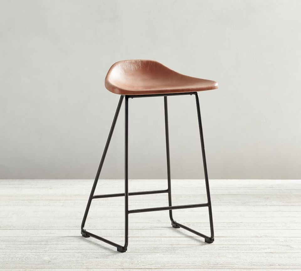 Brenner Leather Bar & Counter Stool