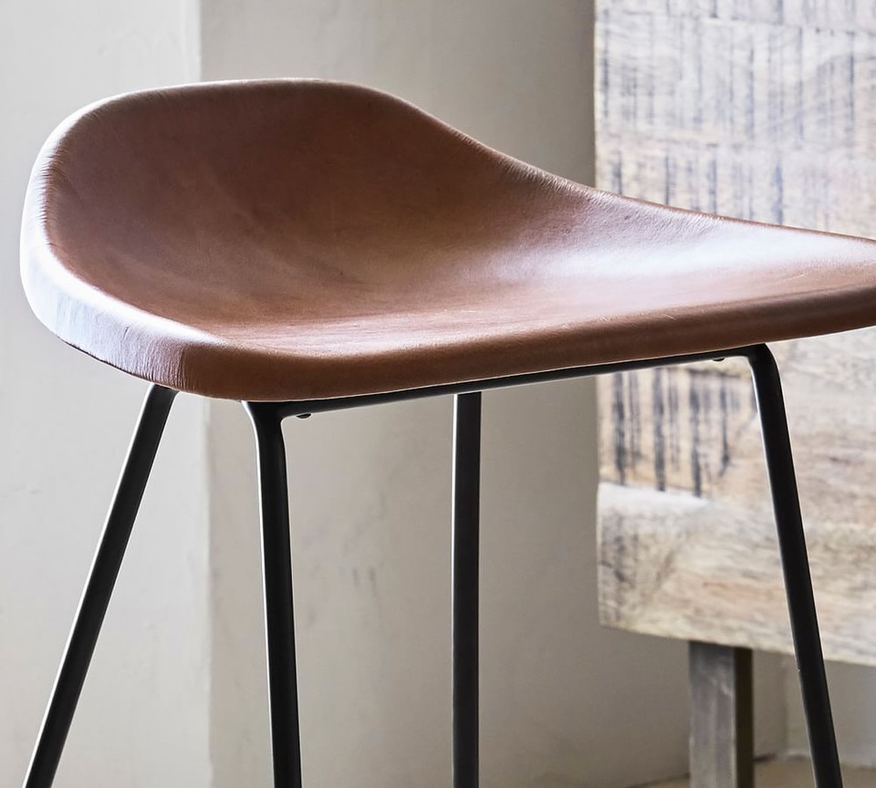 Brenner Leather Bar & Counter Stool