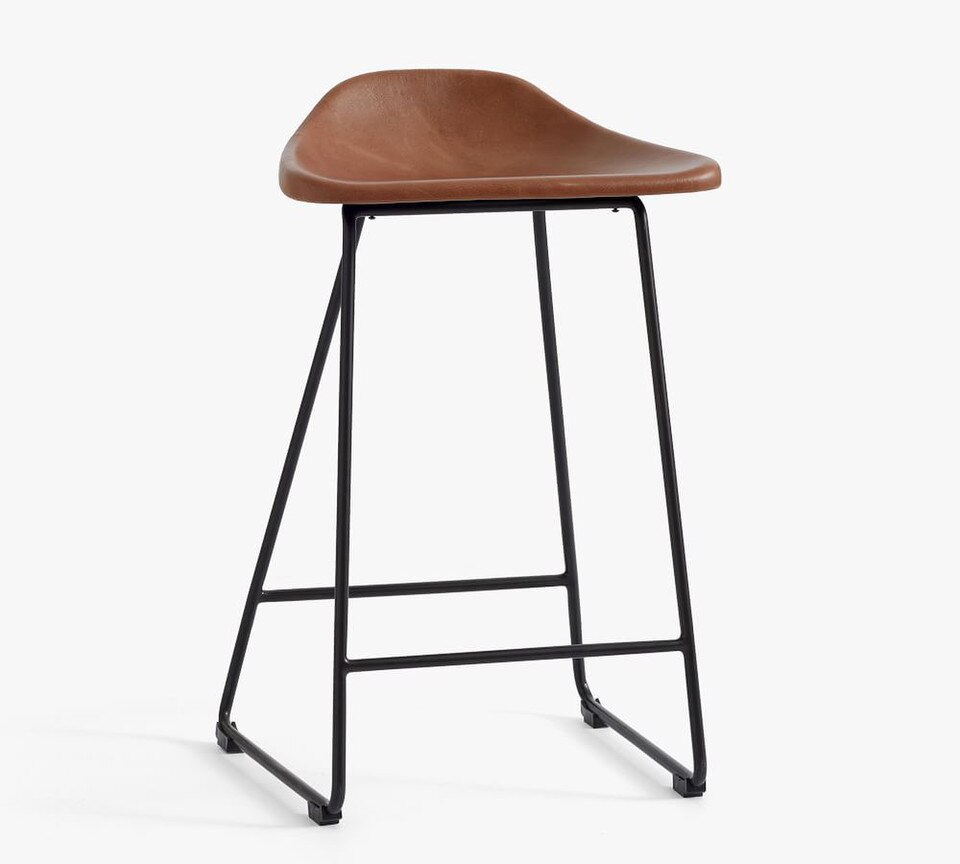 Brenner Leather Bar & Counter Stool