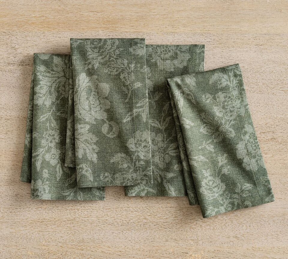 Brianna Floral Organic Cotton Napkins - Set of 4