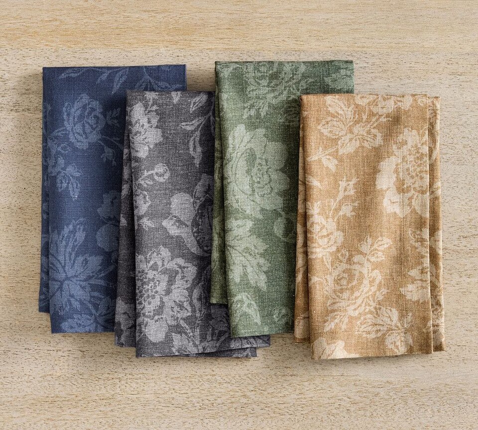 Brianna Floral Organic Cotton Napkins - Set of 4