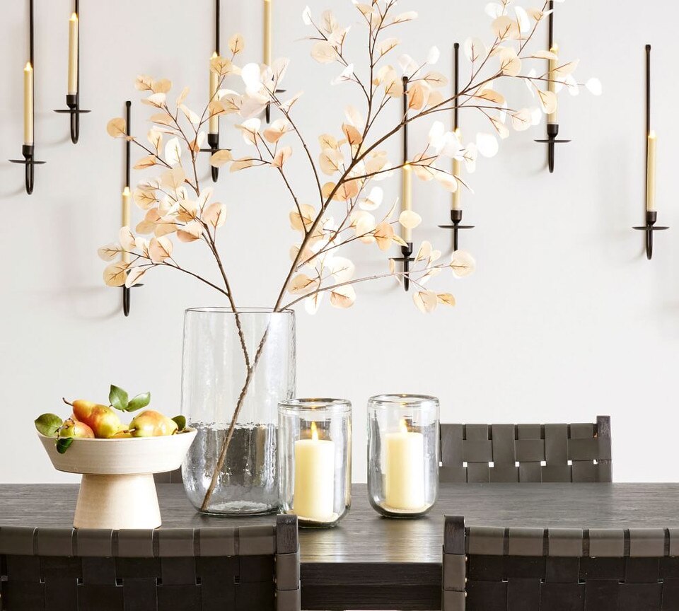 Brie Handcrafted Glass Hurricane Candleholder