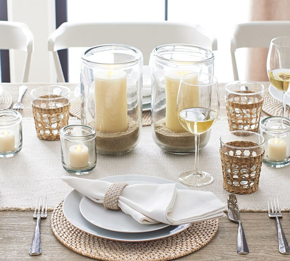 Brie Handcrafted Glass Hurricane Candleholder
