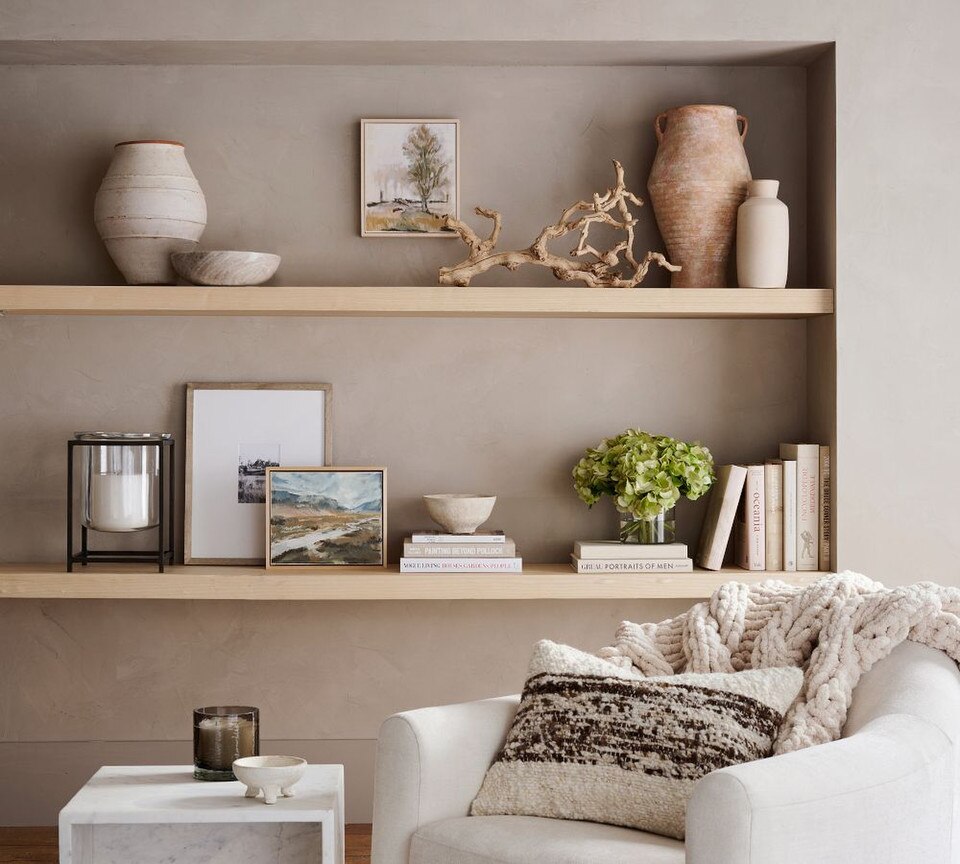Brighton Floating Wood Shelves