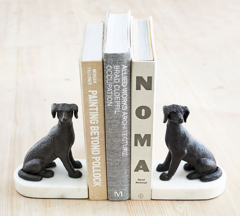 Bronze Dog Bookends - Set of 2