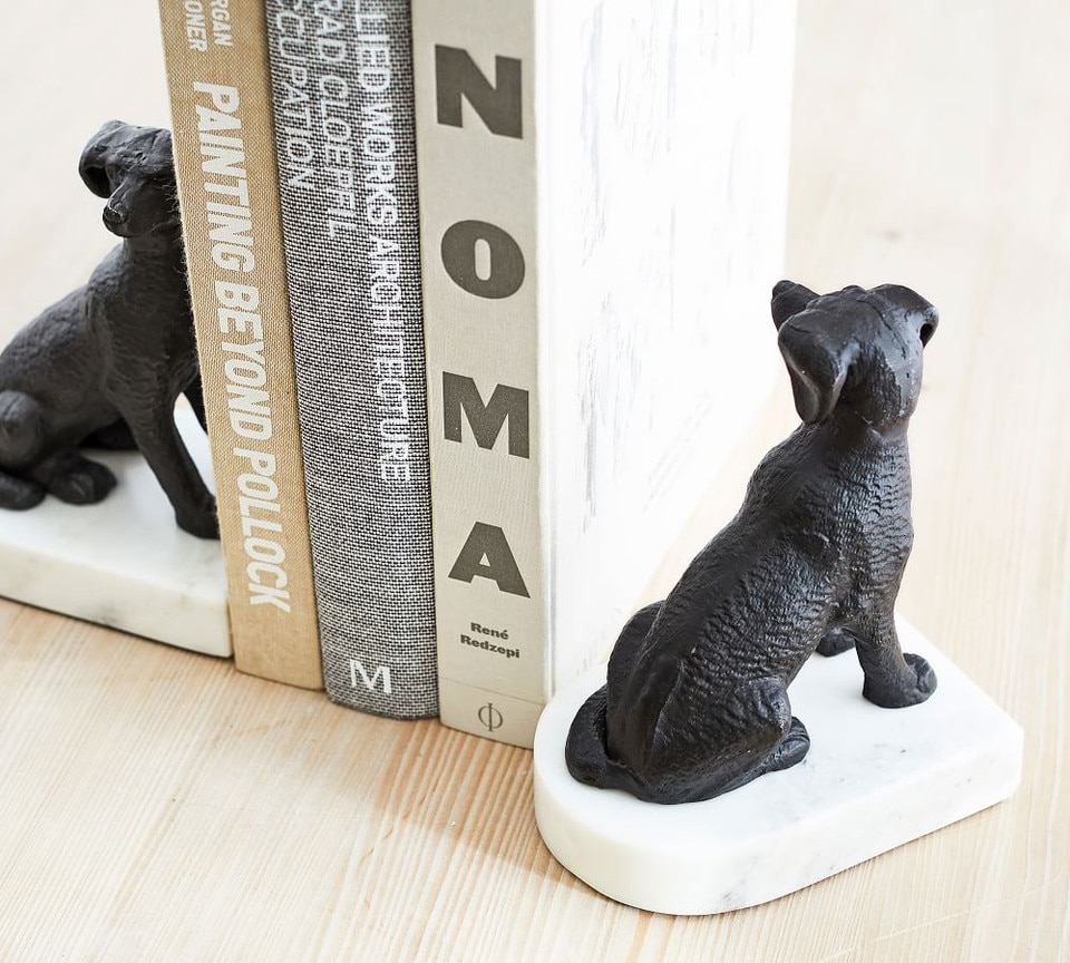 Bronze Dog Bookends - Set of 2