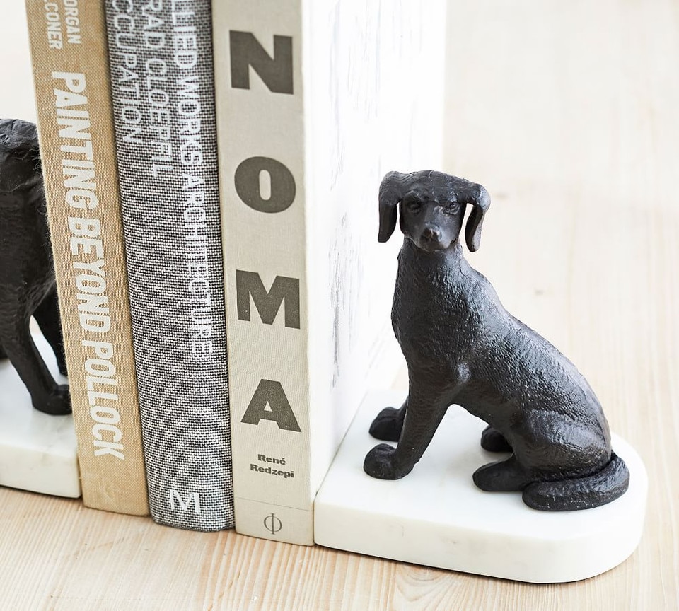 Bronze Dog Bookends - Set of 2