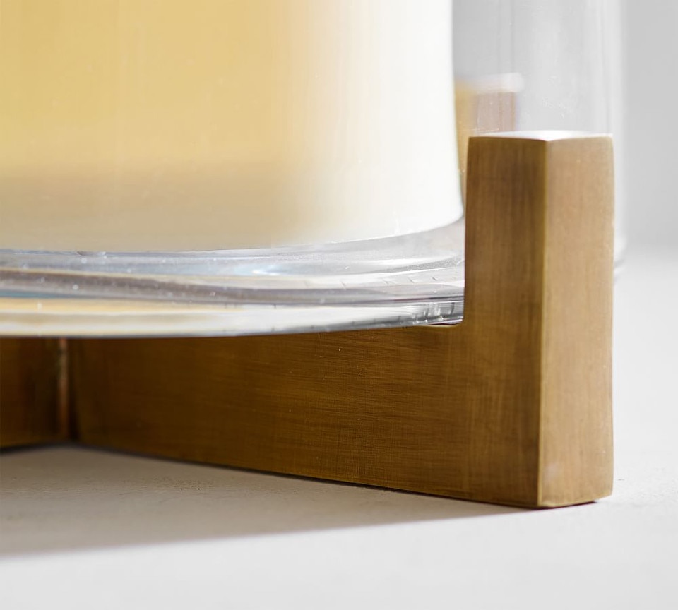 Brooks Cross Bar Candle Holders - Brass