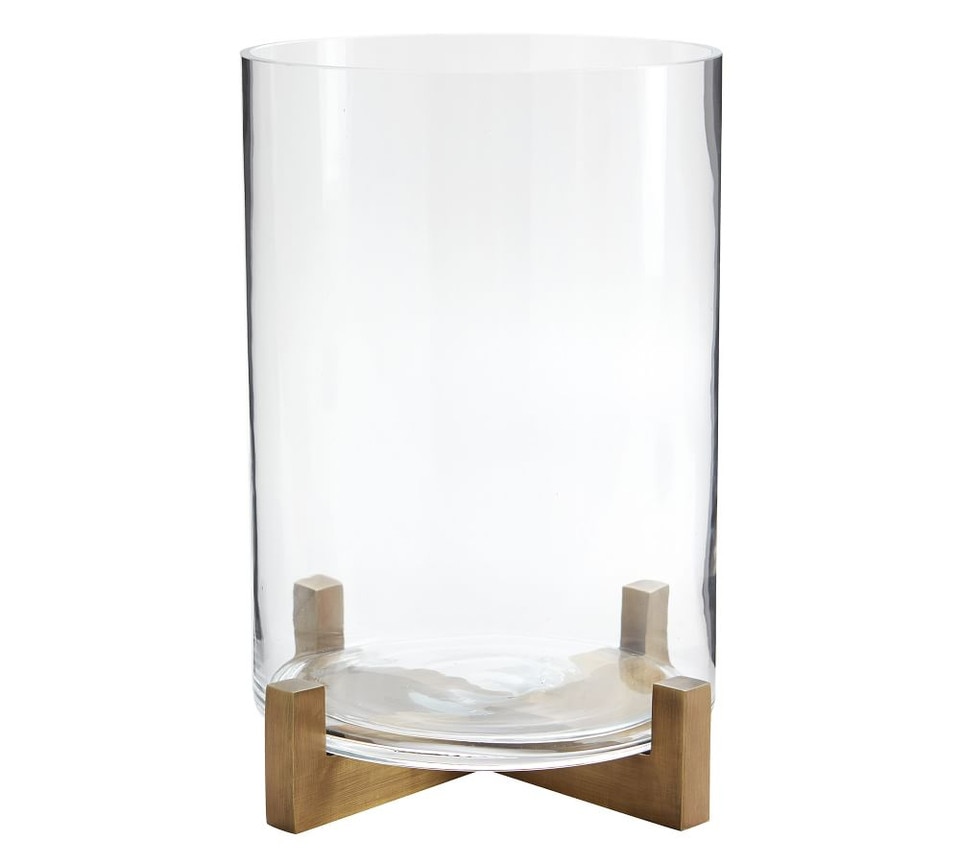Brooks Cross Bar Candle Holders - Brass