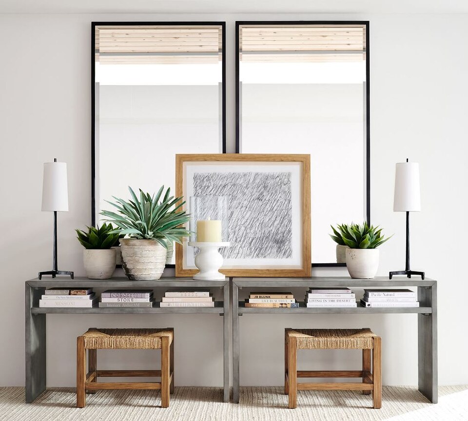 Byron 127 cm Waterfall Console Table, Mason Grey