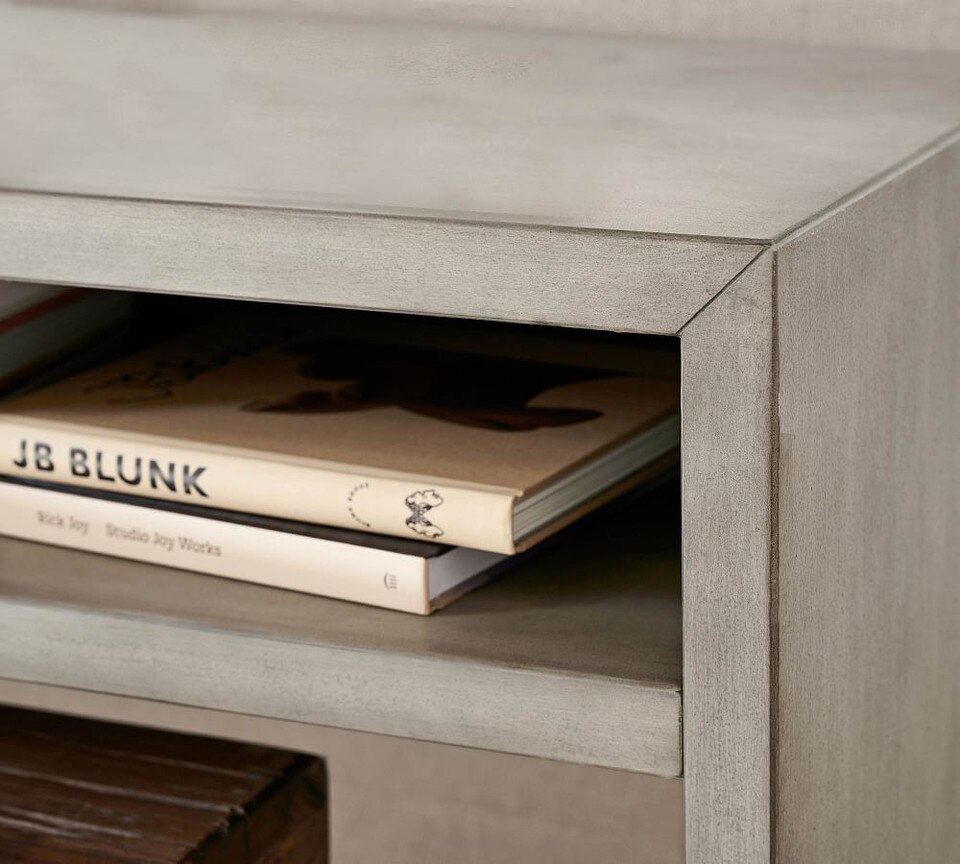 Byron 127 cm Waterfall Console Table, Mason Grey