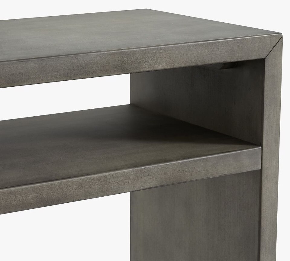Byron 127 cm Waterfall Console Table, Mason Grey