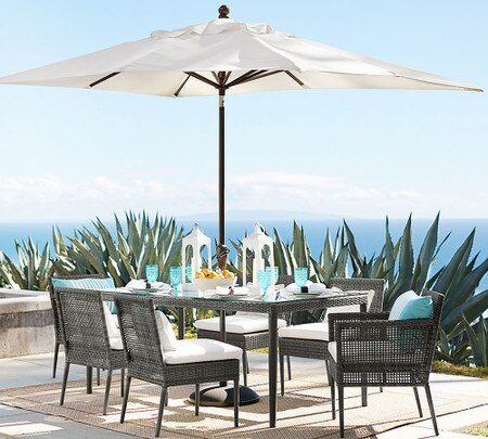 Cammeray All Weather Wicker Dining Table Pottery Barn Australia