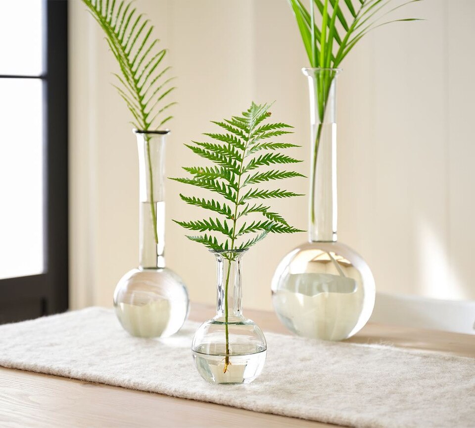Round Recycled Glass Vases