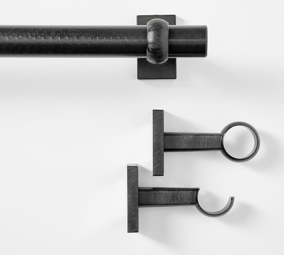Cast Iron Black Curtain Hardware Collection