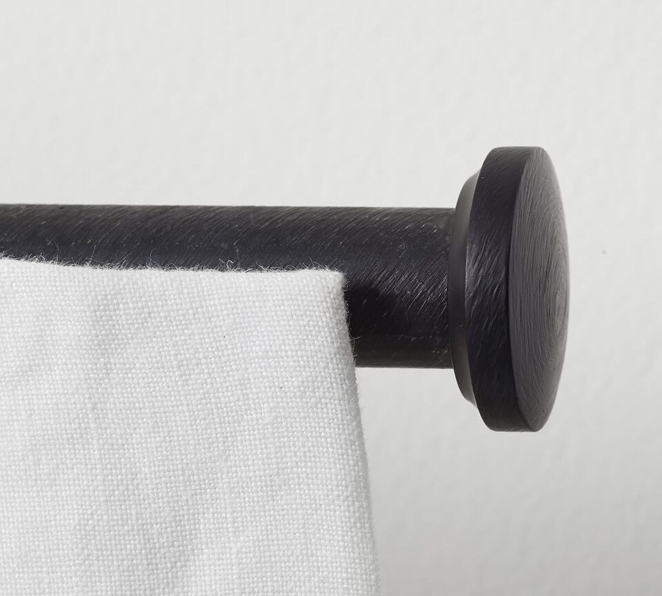 Cast Iron Black Endcap Finials - Set of 2