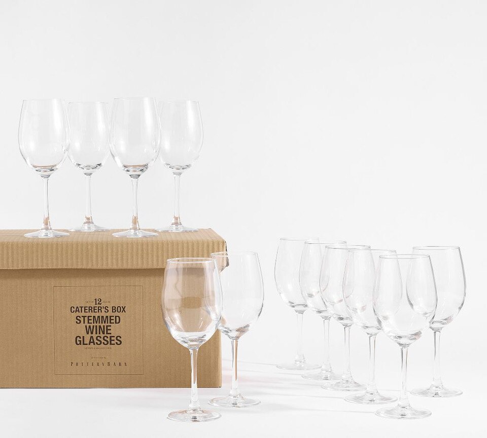 Caterer’s Box Wine Stem Glasses - Set of 12
