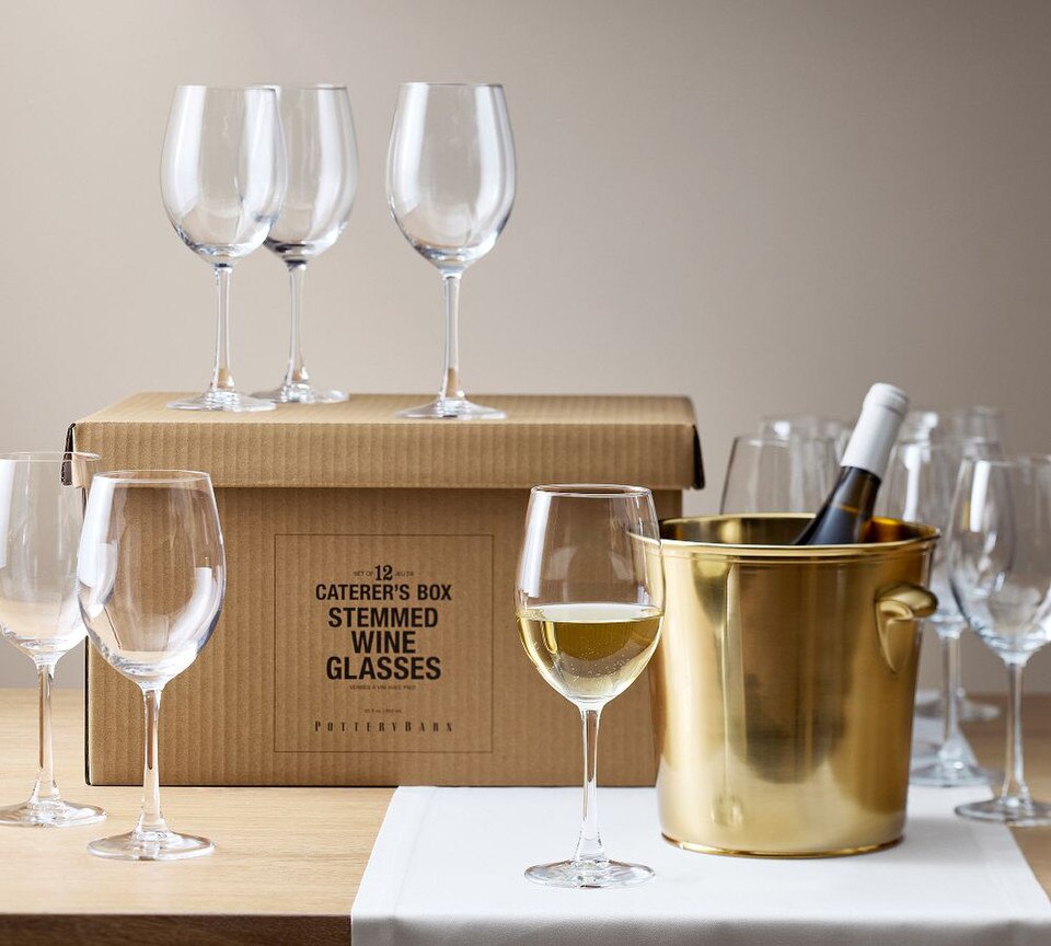 Caterer’s Box Wine Stem Glasses - Set of 12