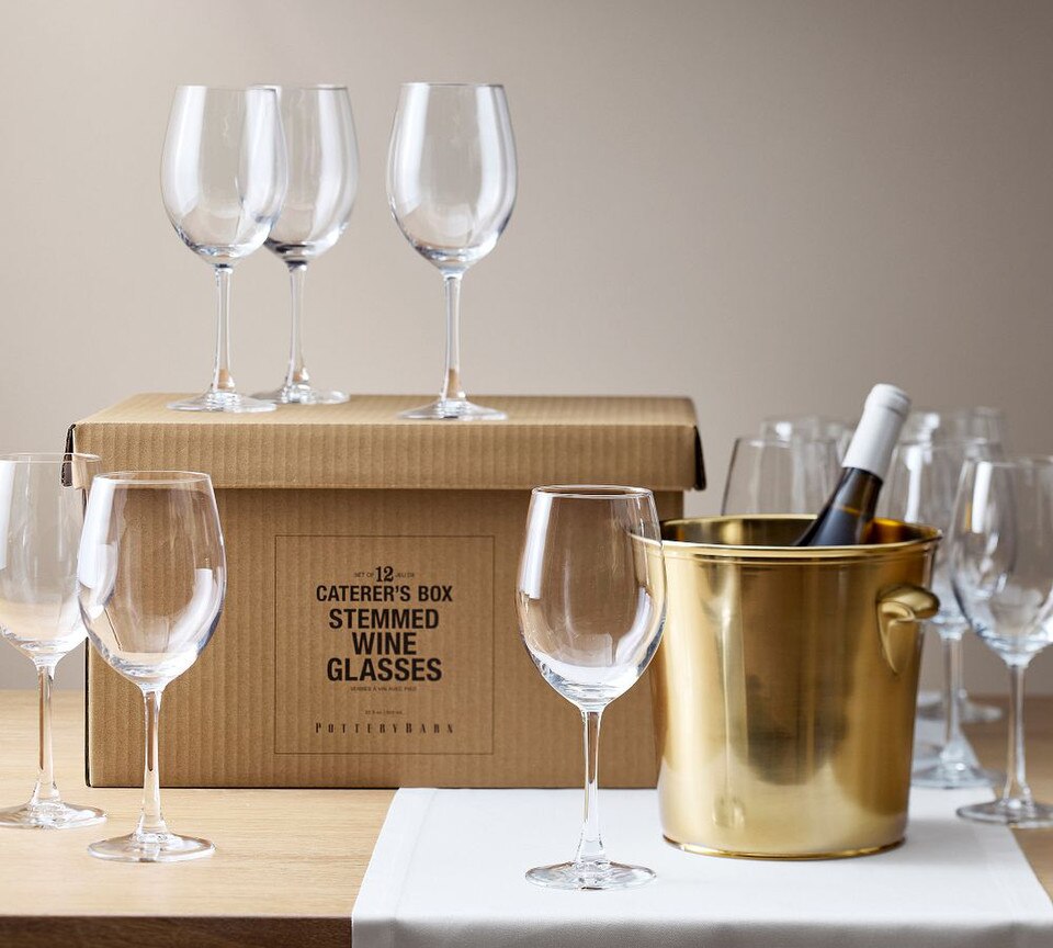 Caterer’s Box Wine Stem Glasses - Set of 12