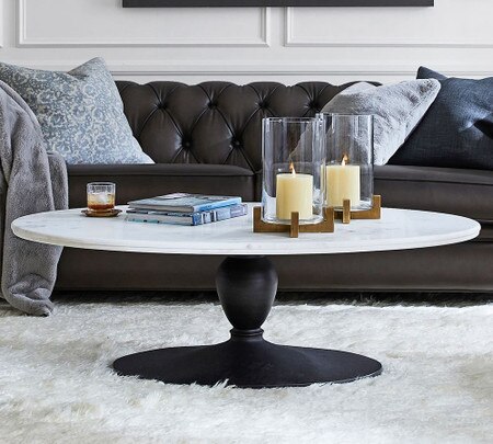 Chapman Marble Oval Coffee Table Pottery Barn Australia