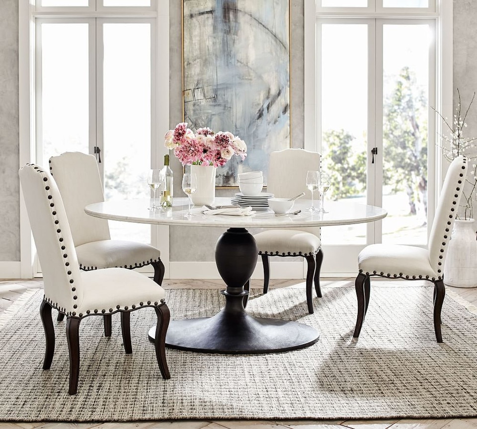 Chapman Marble Oval Dining Table