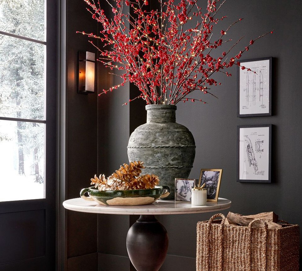 Chapman Round Marble Pedestal Dining Table
