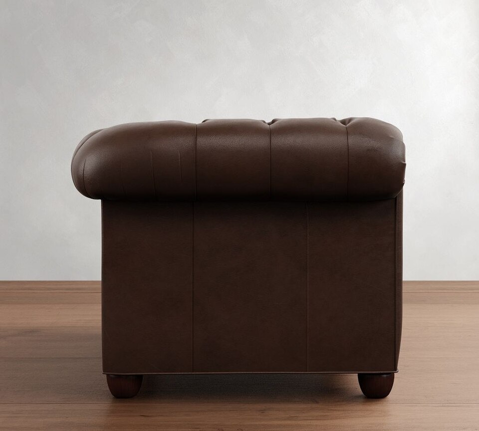 Chesterfield Roll Arm Leather Chair