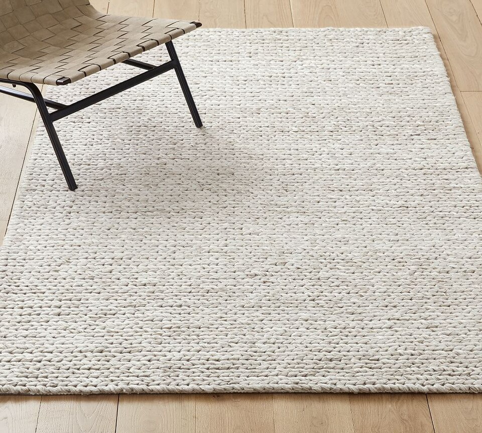 Chunky Knit Sweater Handwoven Rug