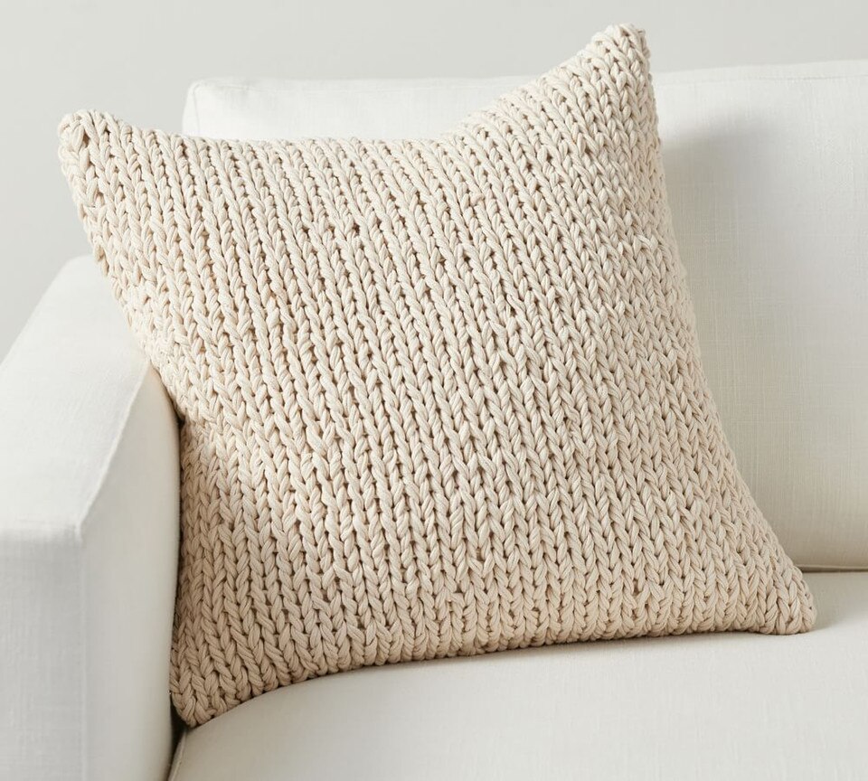 Chunky Sweater Hand-Knit Cushion Cover