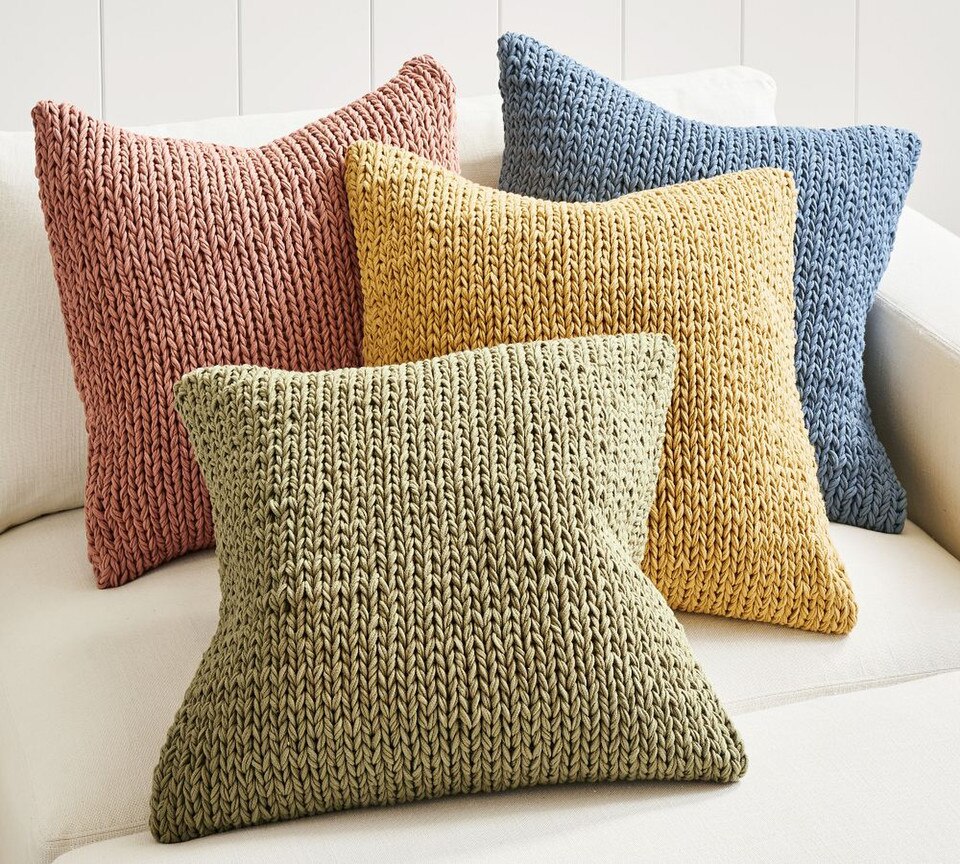 Chunky Sweater Hand-Knit Cushion Cover