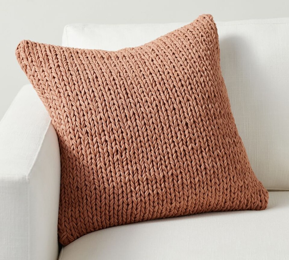 Chunky Sweater Hand-Knit Cushion Cover