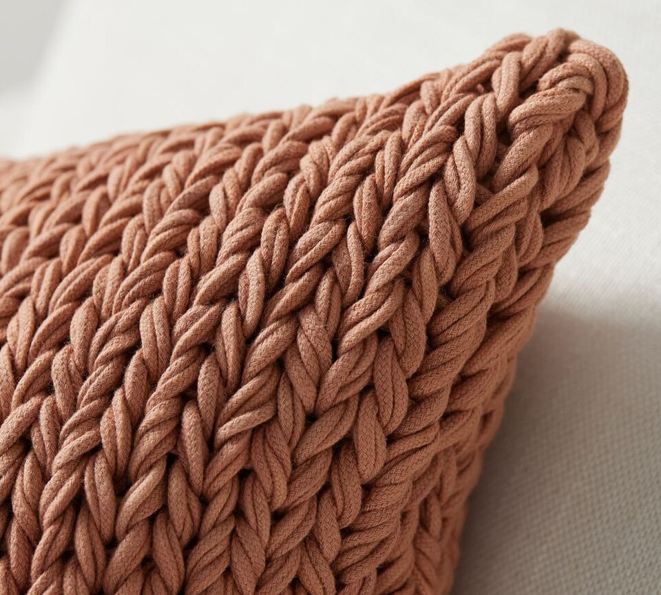 Chunky Sweater Hand-Knit Cushion Cover