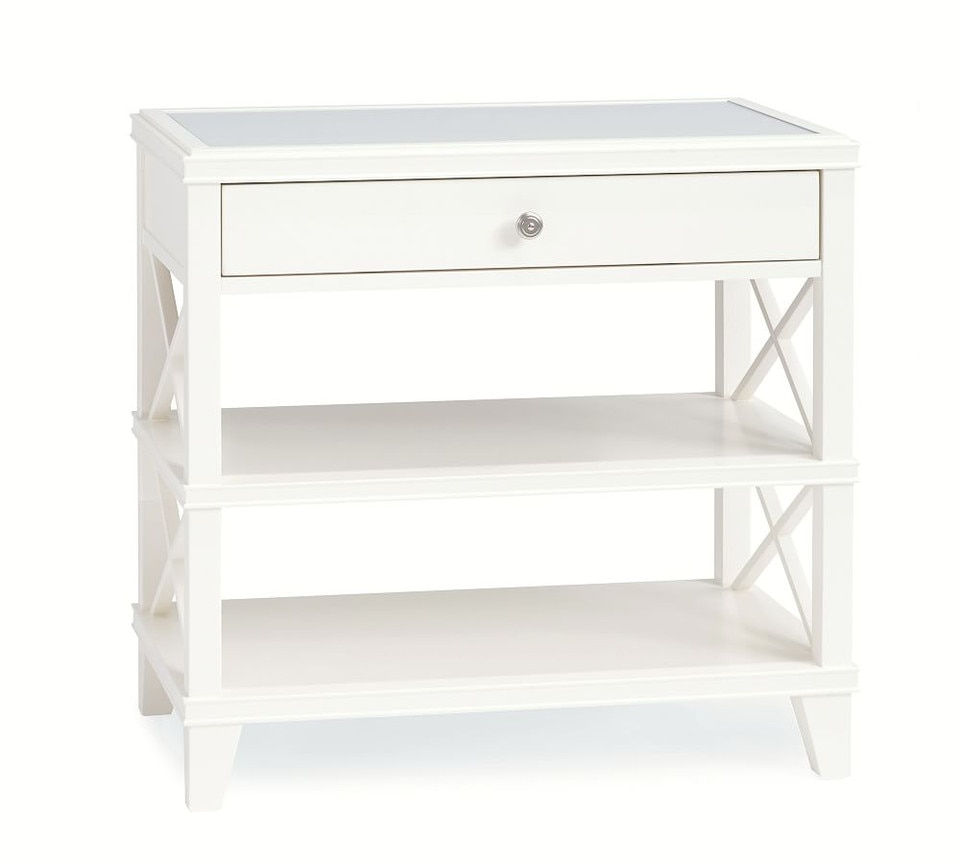 Clara Lattice Wide Bedside Table