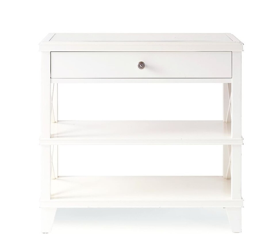 Clara Lattice Wide Bedside Table