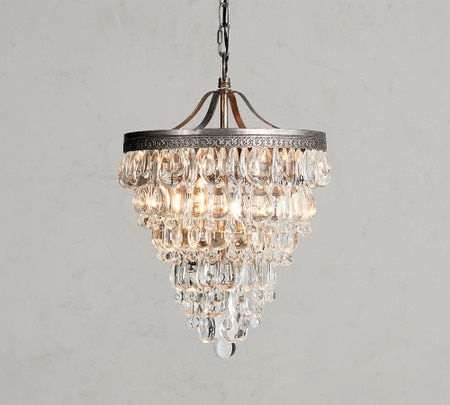 Clarissa Glass Drop Small Round Chandelier Pottery Barn Australia Clarissa Glass Drop Small Round, Antique Crystal Chandelier Australian