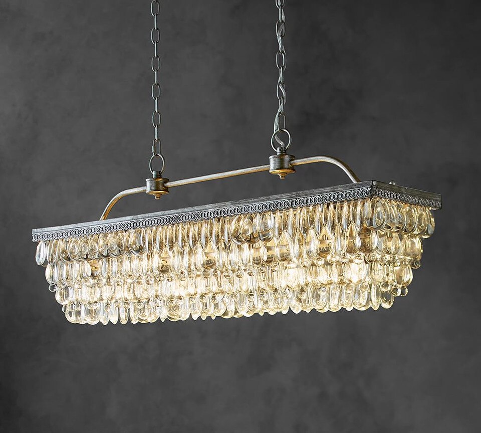 Clarissa Rectangular Crystal Chandelier