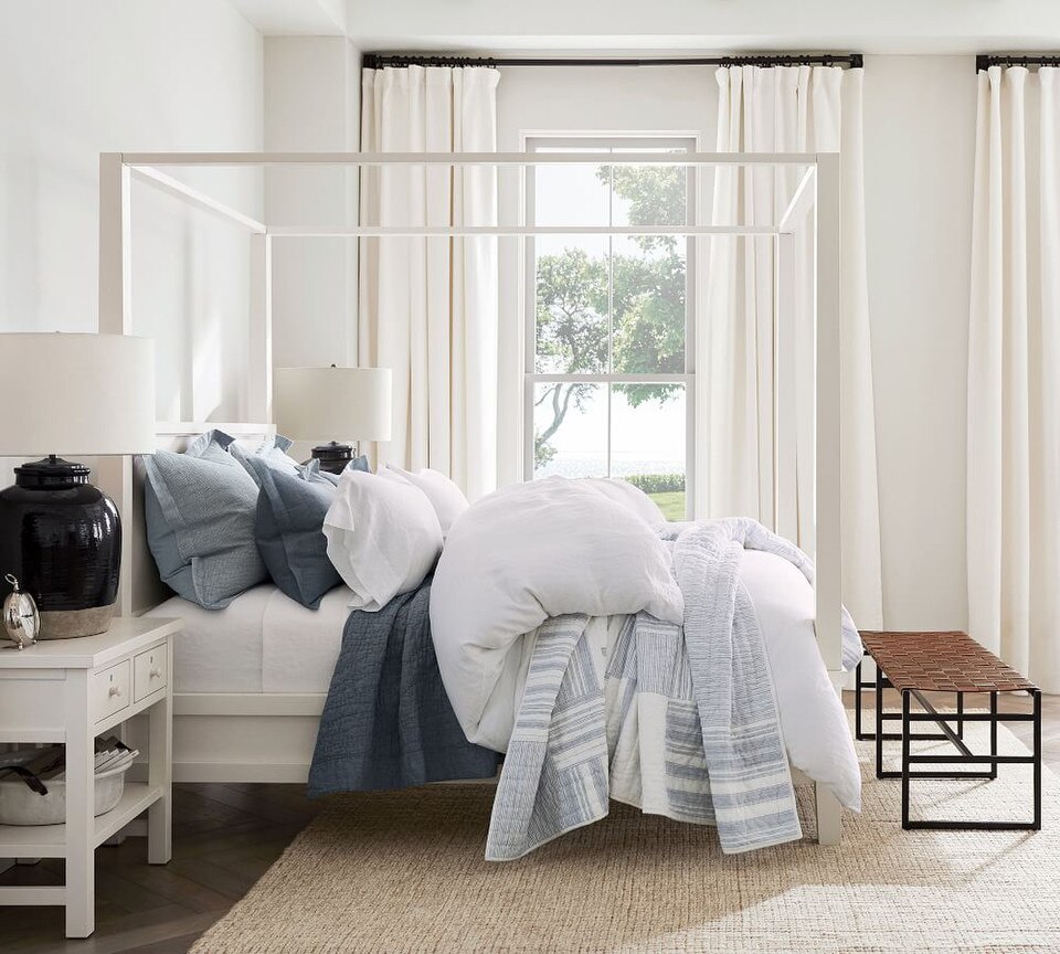 Belgian Flax Linen Curtain - White