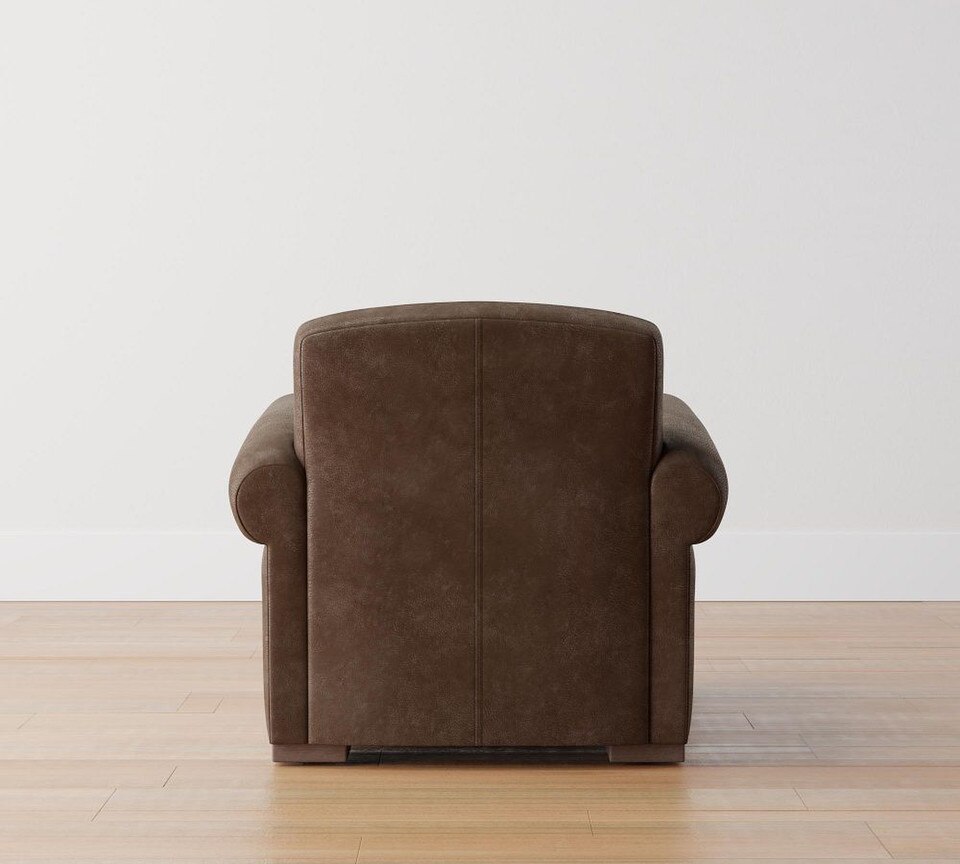 Clyde Roll Arm Leather Armchair