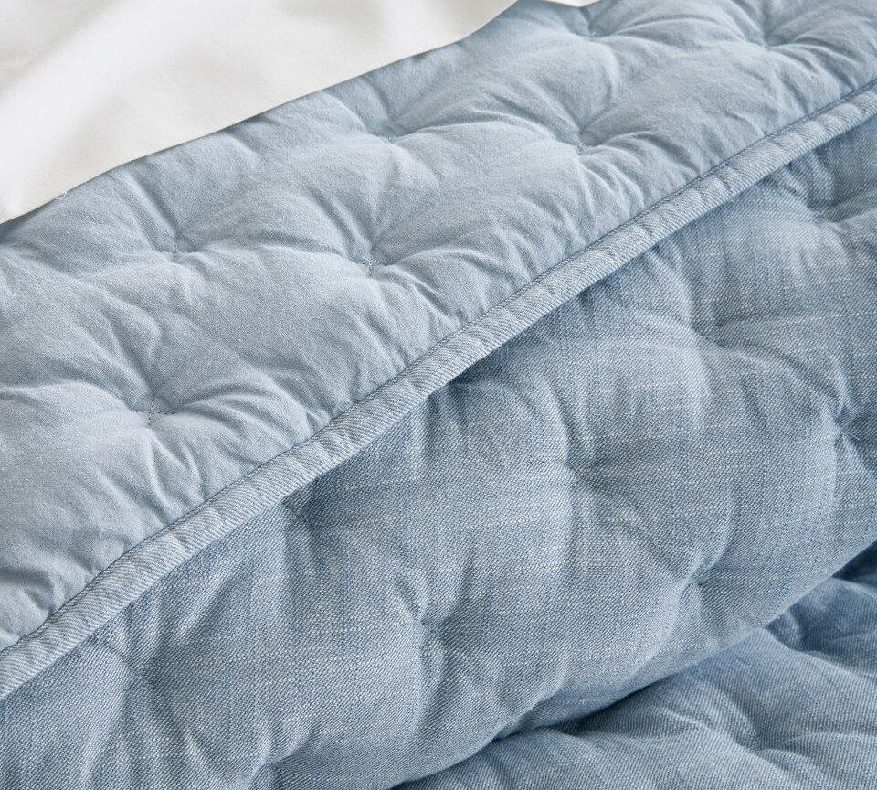 Cotton Cross Stitch Quilted Coverlet