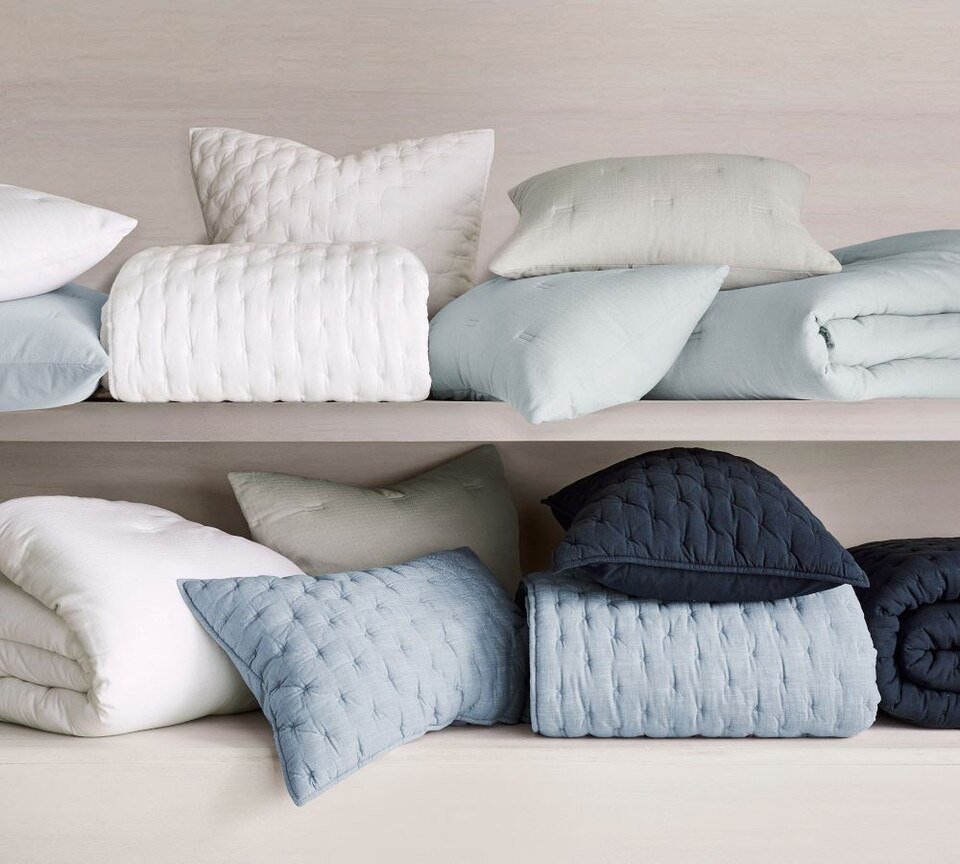 Cotton Cross Stitch Quilted Coverlet