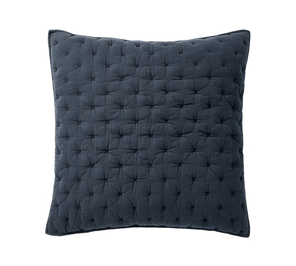Cotton Cross Stitch Quilted Pillowcase