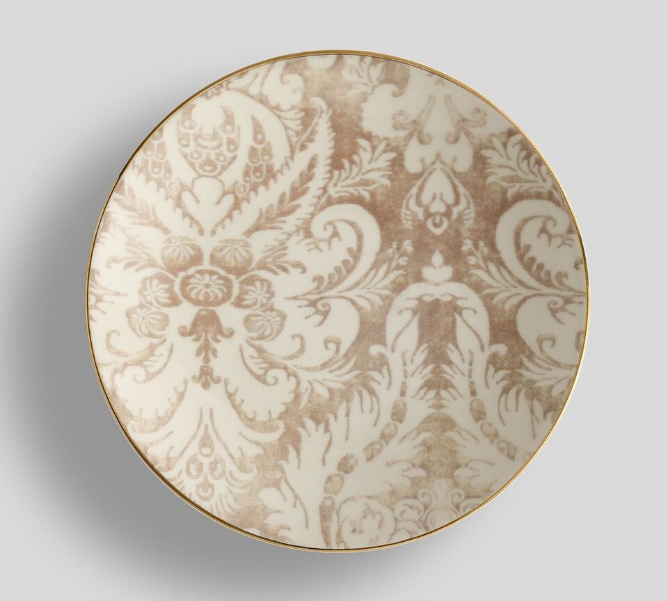 Stella Damask Stoneware Salad Plates