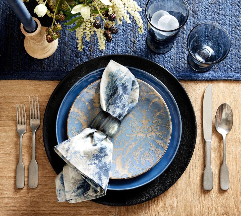 Stella Damask Stoneware Salad Plates