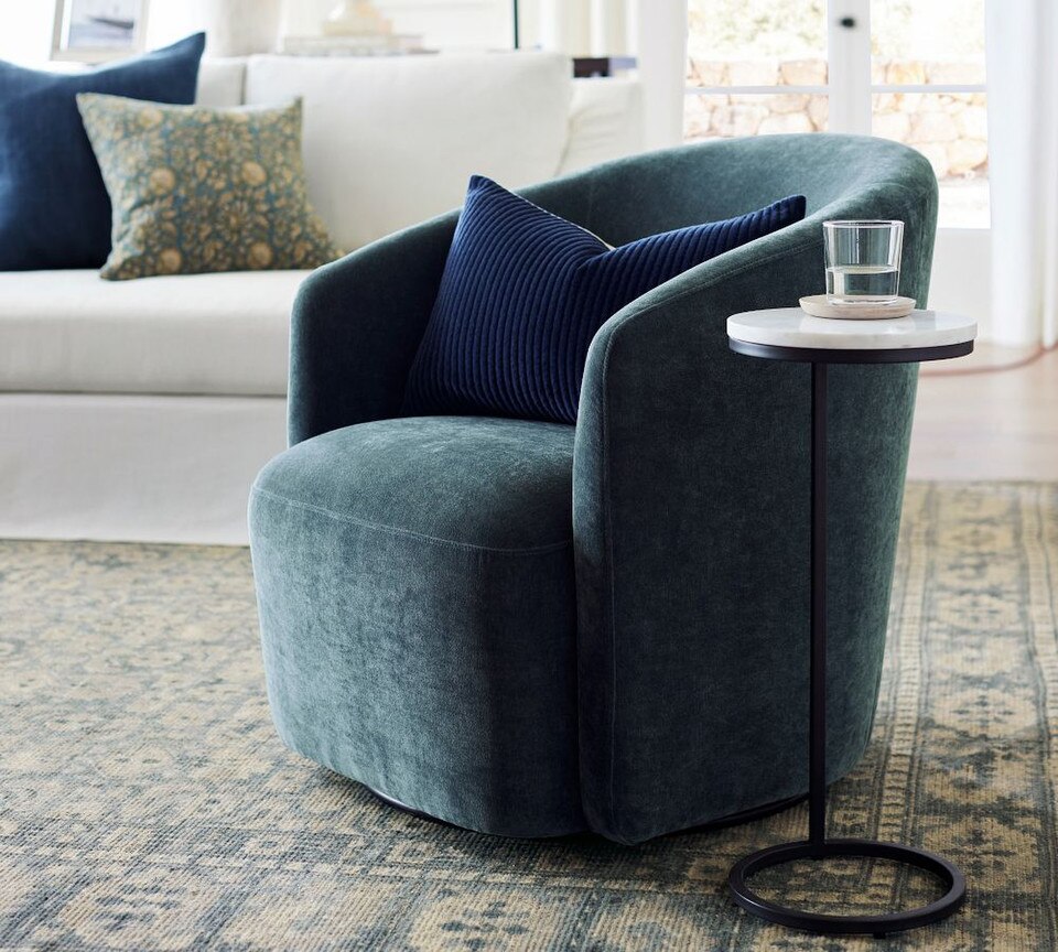 Delaney Round Marble C-Table