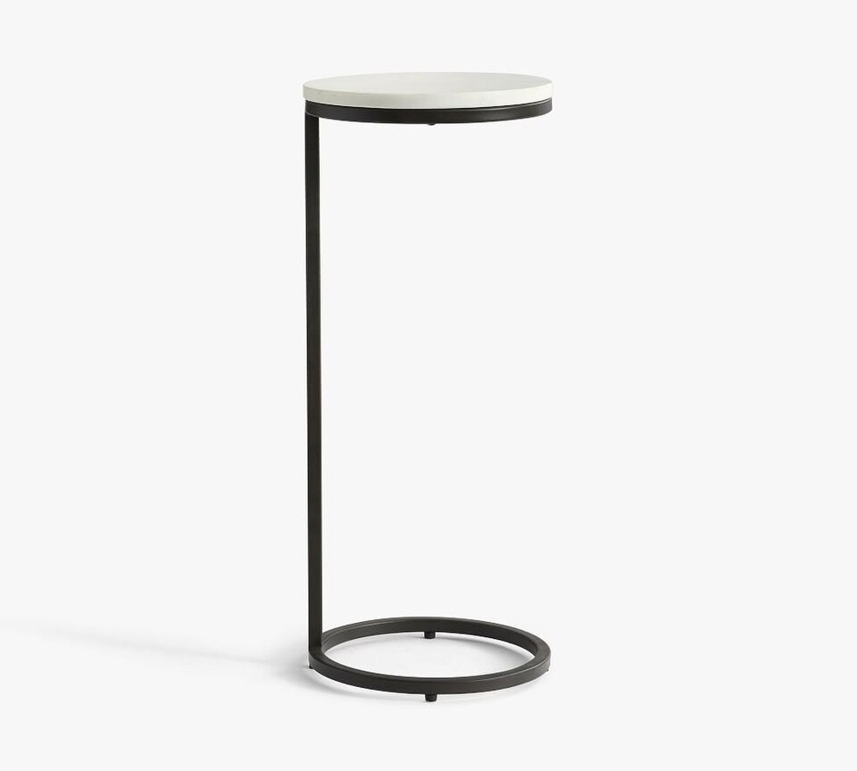 Delaney Round Marble C-Table