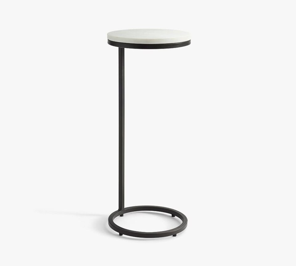 Delaney Round Marble C-Table